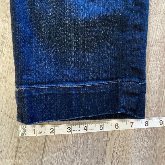 Kut From The Kloth Size 2 Bermuda Shorts Blue Demin Wide Hem - Picture 7 of 11